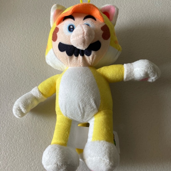 Cat Mario Yellow Stuffed Plush Toy 8” Nintendo 2019 - Picture 1 of 7